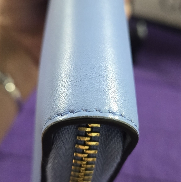 Gucci Japan Exclusive GG Marmont Blue Bow Leather Zip Wallet - Picture 8 of 15